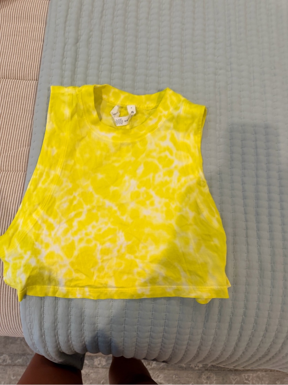 lululemon athletica Yellow Tie-Dye Muscle Tank